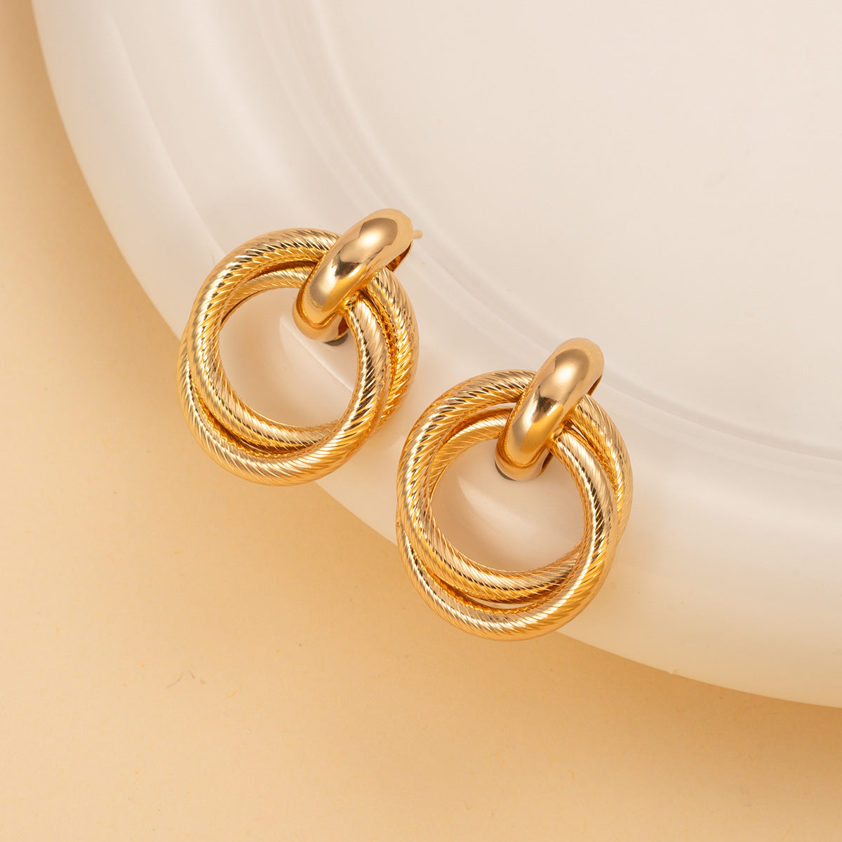 Knotted Retro Multi-layer Ring Twisted Twist Texture