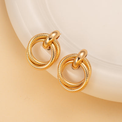 Knotted Retro Multi-layer Ring Twisted Twist Texture