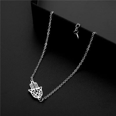 Lucky Turkish Stainless Steel Hand Hamsa Adjustable
