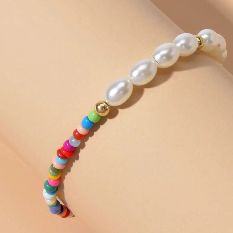 Seed Beads Bracelets Bohemian Oval Pearl