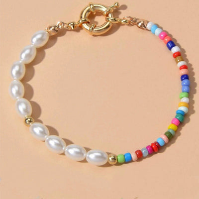 Seed Beads Bracelets Bohemian Oval Pearl