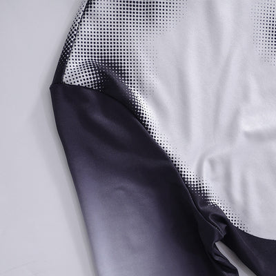 Temperament Body Printed Long-sleeved Slim Round Neck