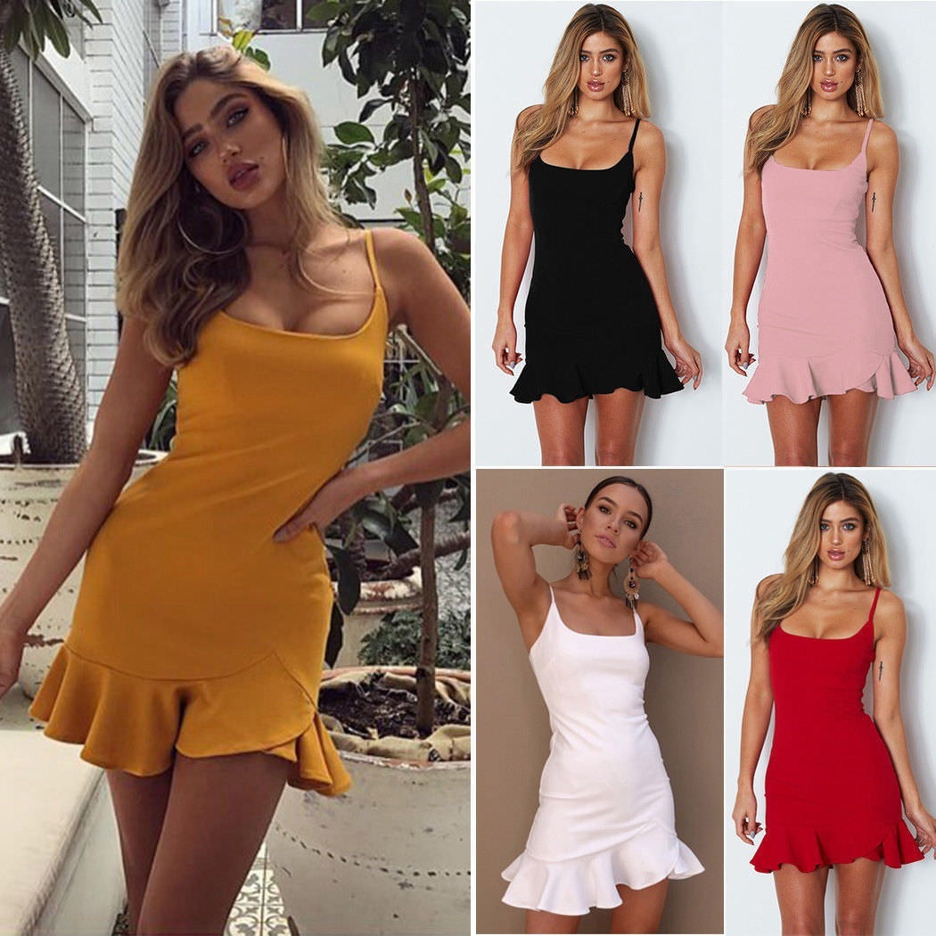 Sleeveless Spaghetti Strap Slim S Party  Vestidos