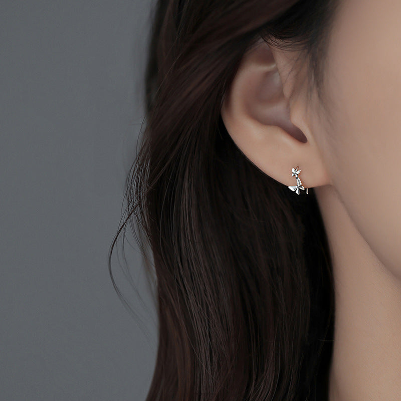 Double Butterfly Stud