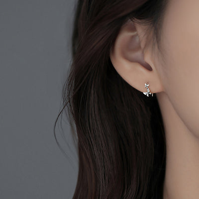 Double Butterfly Stud