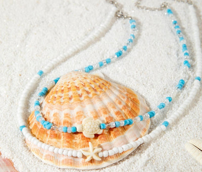 Personality Color Bead Necklace Suit Women