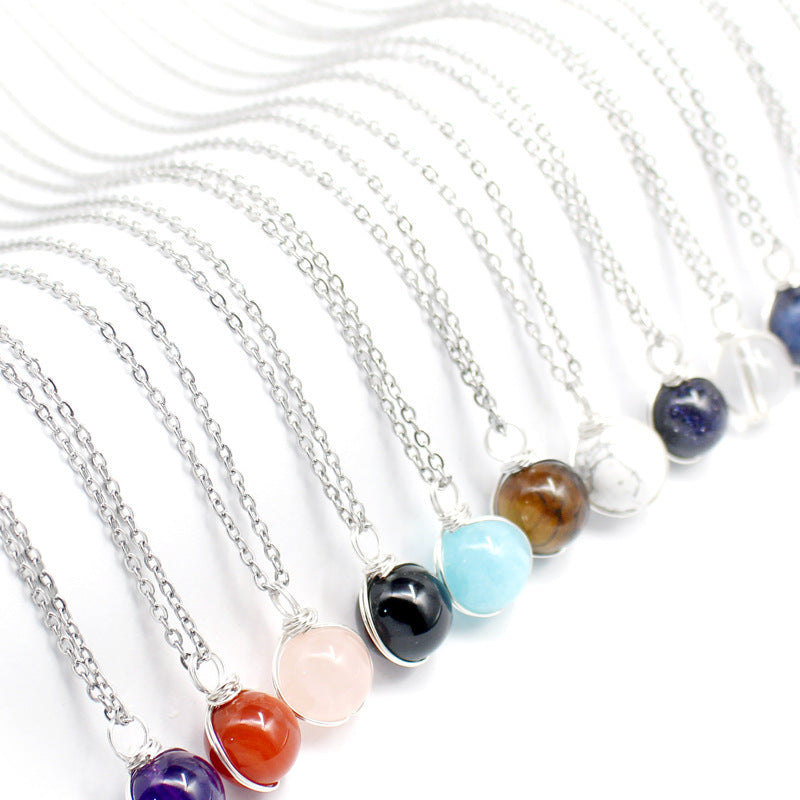 Winding Pendant Natural Crystal Red Agate