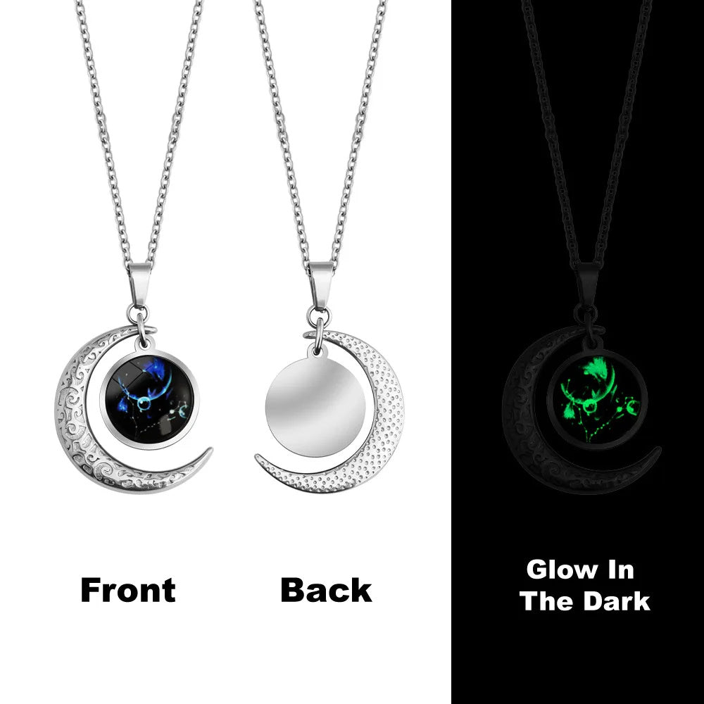 12 Constellation Moon Star Glowing