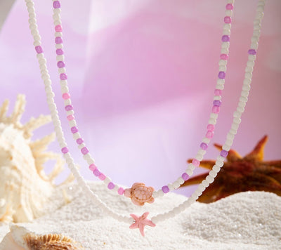 Personality Color Bead Necklace Suit Women