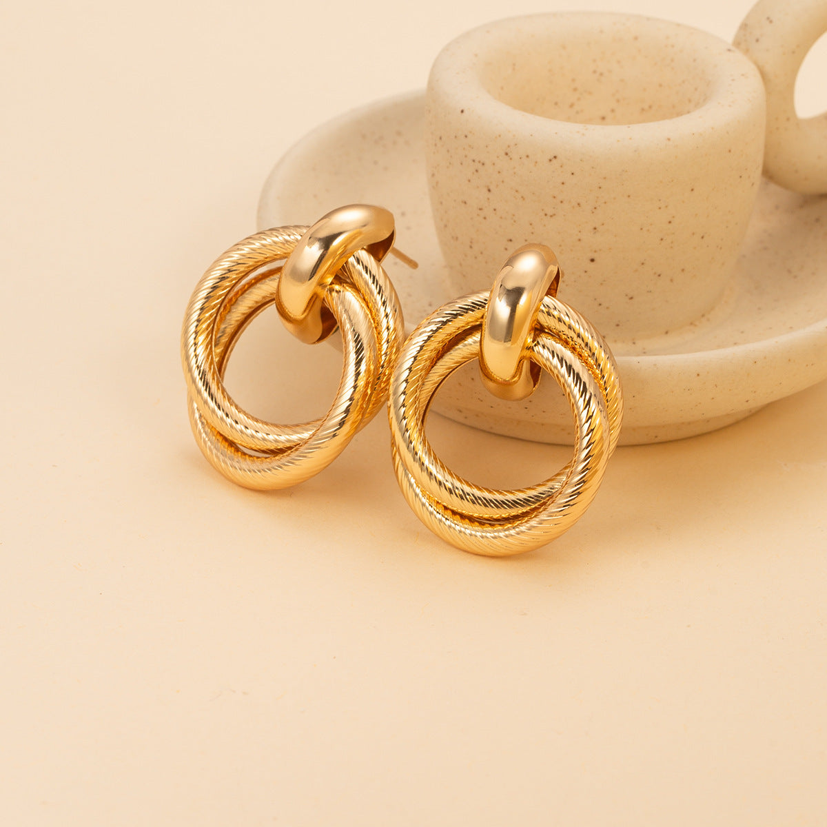 Knotted Retro Multi-layer Ring Twisted Twist Texture