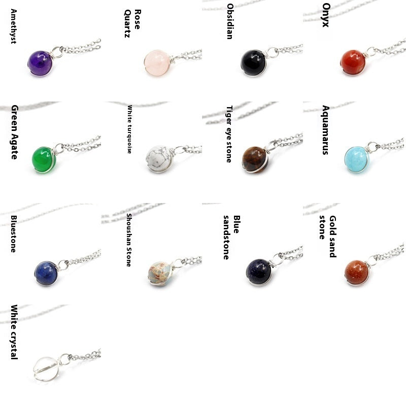 Winding Pendant Natural Crystal Red Agate